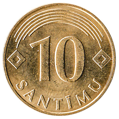 10 Santimu coin Latvia