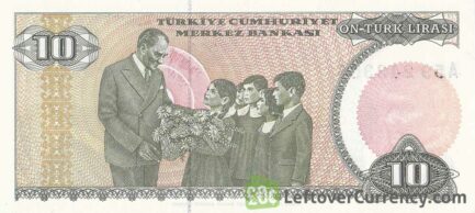 10 Turkish Lira banknote (7th emission group 1970)