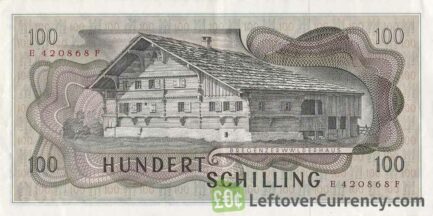 100 Austrian Schilling banknote (Angelika Kauffmann)