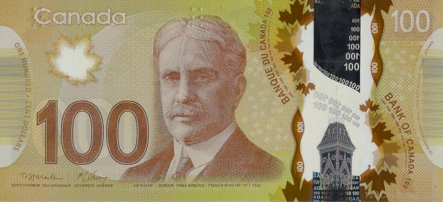 new canadian 100 dollar bill