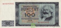 100 DDR Mark banknote (Karl Marx 1964)