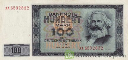 100 DDR Mark banknote (Karl Marx 1964)