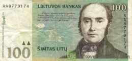 100 Litu banknote Lithuania