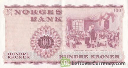 100 Norwegian Kroner banknote (Henrik Wergeland)