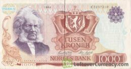 1000 Norwegian Kroner banknote (Henrik Ibsen)