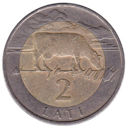 2 Lati coin Latvia