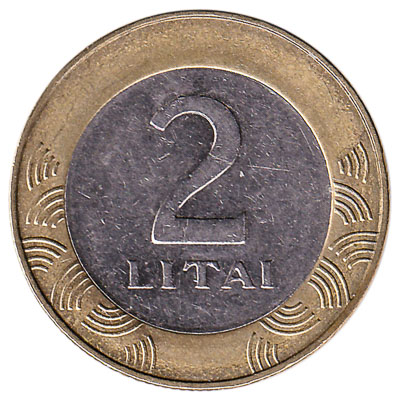 2 Litai coin Lithuania