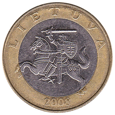 2 Litai coin Lithuania