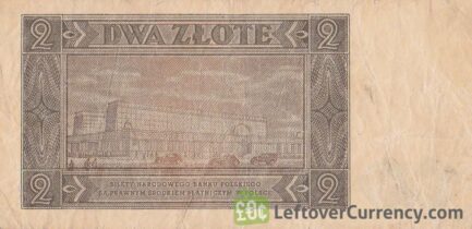 2 old Polish Zlote banknote (1948 issue) reverse accepted for exchange