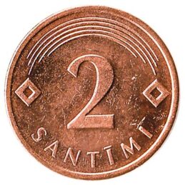 2 Santimi coin Latvia