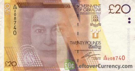 20 Gibraltar Pounds banknote (HMS Victory)