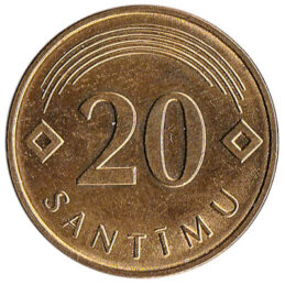 20 Santimu coin Latvia