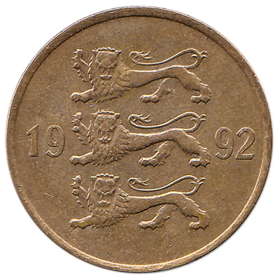 20 Senti coin Estonia (gold colored)