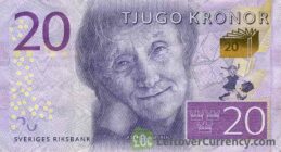20 Swedish Kronor banknote (Astrid Lindgren)