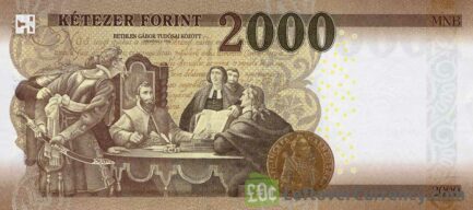 2000 Hungarian Forints banknote (Prince Gabor Bethlen 2016) reverse