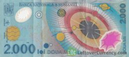 2000 Romanian Old Lei banknote (Solar Eclipse)