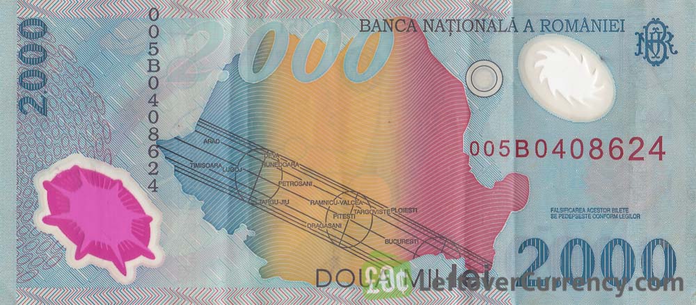 1999 2000 Lei ROMANIA BANKNOTE UNC 