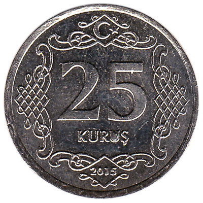 25 Kurus coin Turkey