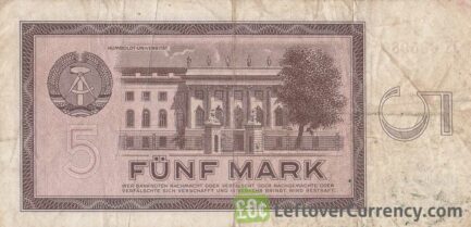 5 DDR Mark banknote (Alexander von Humboldt)