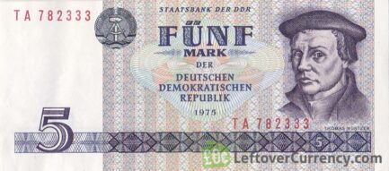 5 DDR Mark banknote (Thomas Müntzer)