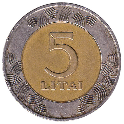 5 Litai coin Lithuania