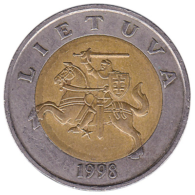 5 Litai coin Lithuania