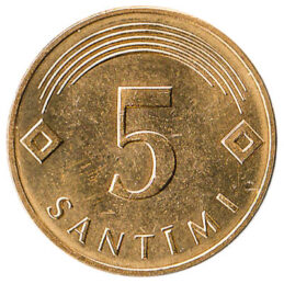5 Santimi coin Latvia