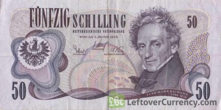 50 Austrian Schilling banknote (Ferdinand Raimund)