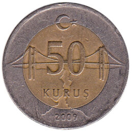 50 Kurus coin Turkey