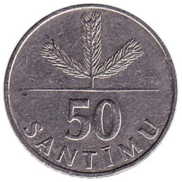 50 Santimu coin Latvia