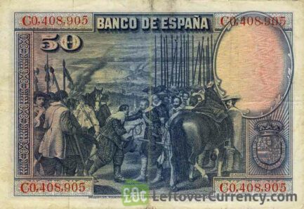 50 Spanish Pesetas banknote (Diego Velazquez)