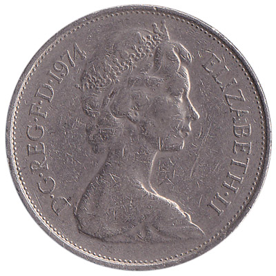 British large style 10p coin