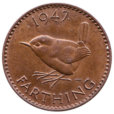 British predecimal farthing coin