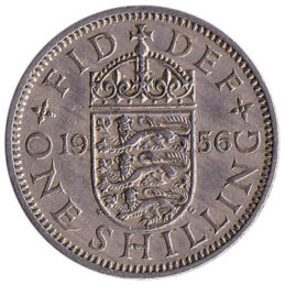 British predecimal one shilling coin