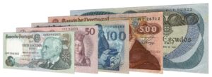 Demonetised Portuguese Escudo banknotes