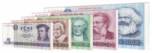 East German DDR mark banknotes