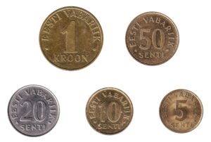 Estonian Kroon and Senti coins