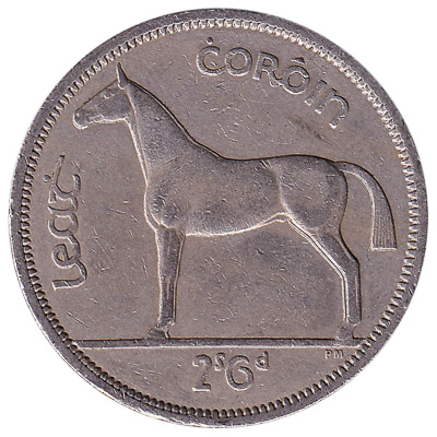 Irish predecimal half-crown coin