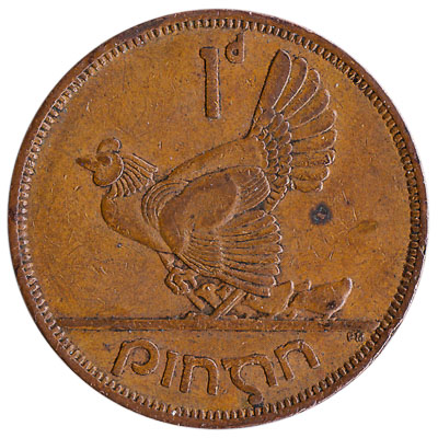 Irish predecimal penny coin
