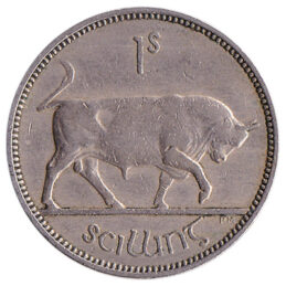 Irish predecimal shilling coin