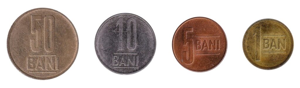 Romanian new Leu Bani coins