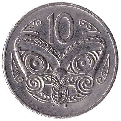 10 cent coin New Zealand (old type)