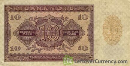 10 DDR Mark banknote Deutschen Notenbank (1955)