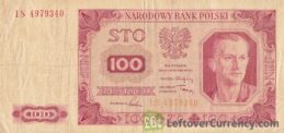 100 old Polish Zlotych banknote (1948 issue)