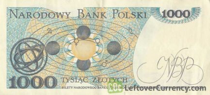 1000 old Polish Zlotych banknote (Nicolaus Copernicus)