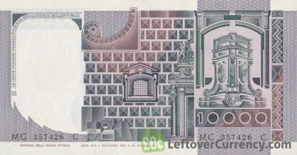 10000 Italian LIre banknote (del Castagno)