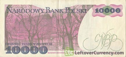 10000 old Polish Zlotych banknote (Stanisław Poniatowski)