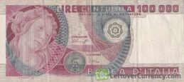 100000 Italian Lire banknote (Botticelli)