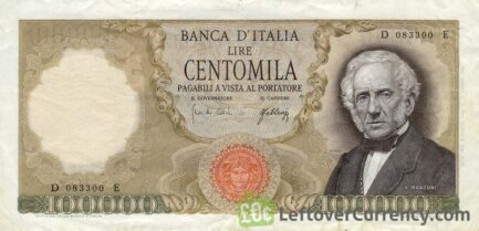 100000 Italian Lire banknote (Manzoni)