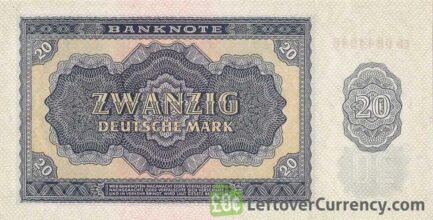 20 DDR Mark banknote Deutschen Notenbank (1955)